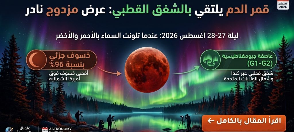 قمر الدم يلتقي بالشفق القطبي: ليلة نادرة أضاءت سماء أغسطس/آب