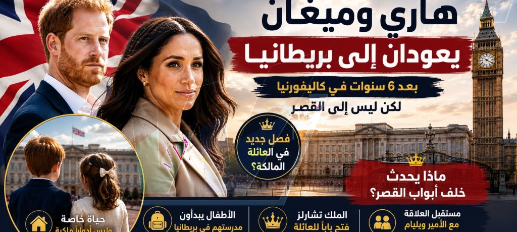هاري وميغان يعودان إلى بريطانيا... لكن ماذا يحدث خلف أبواب القصر؟